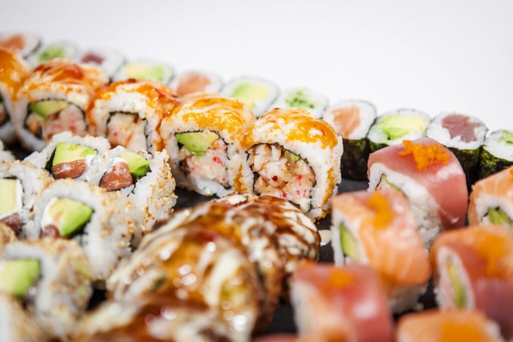 Bunte Sushiauswahl